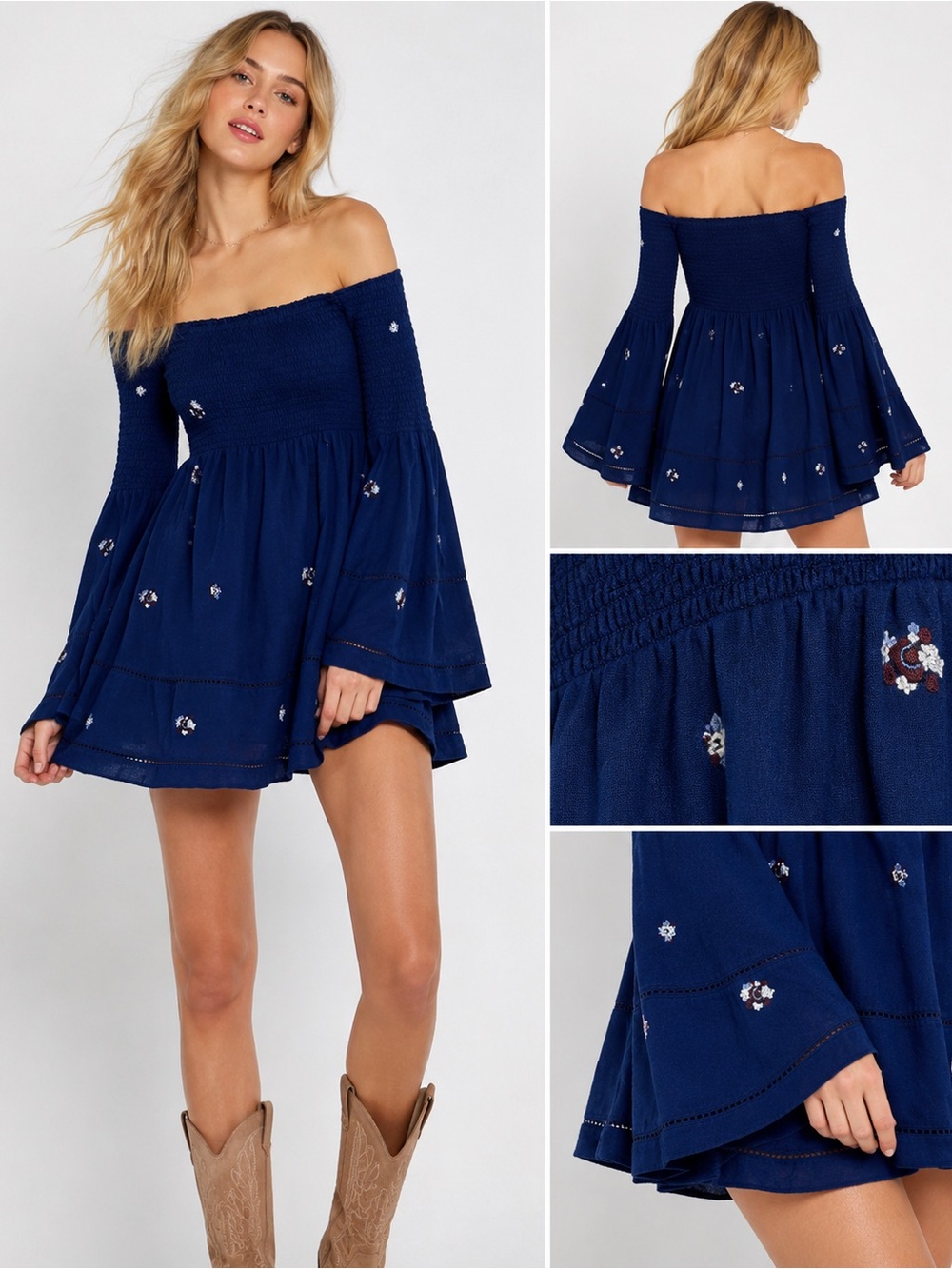 Free People “Counting Daisies” Dress – Size Small boho summer cottagecore